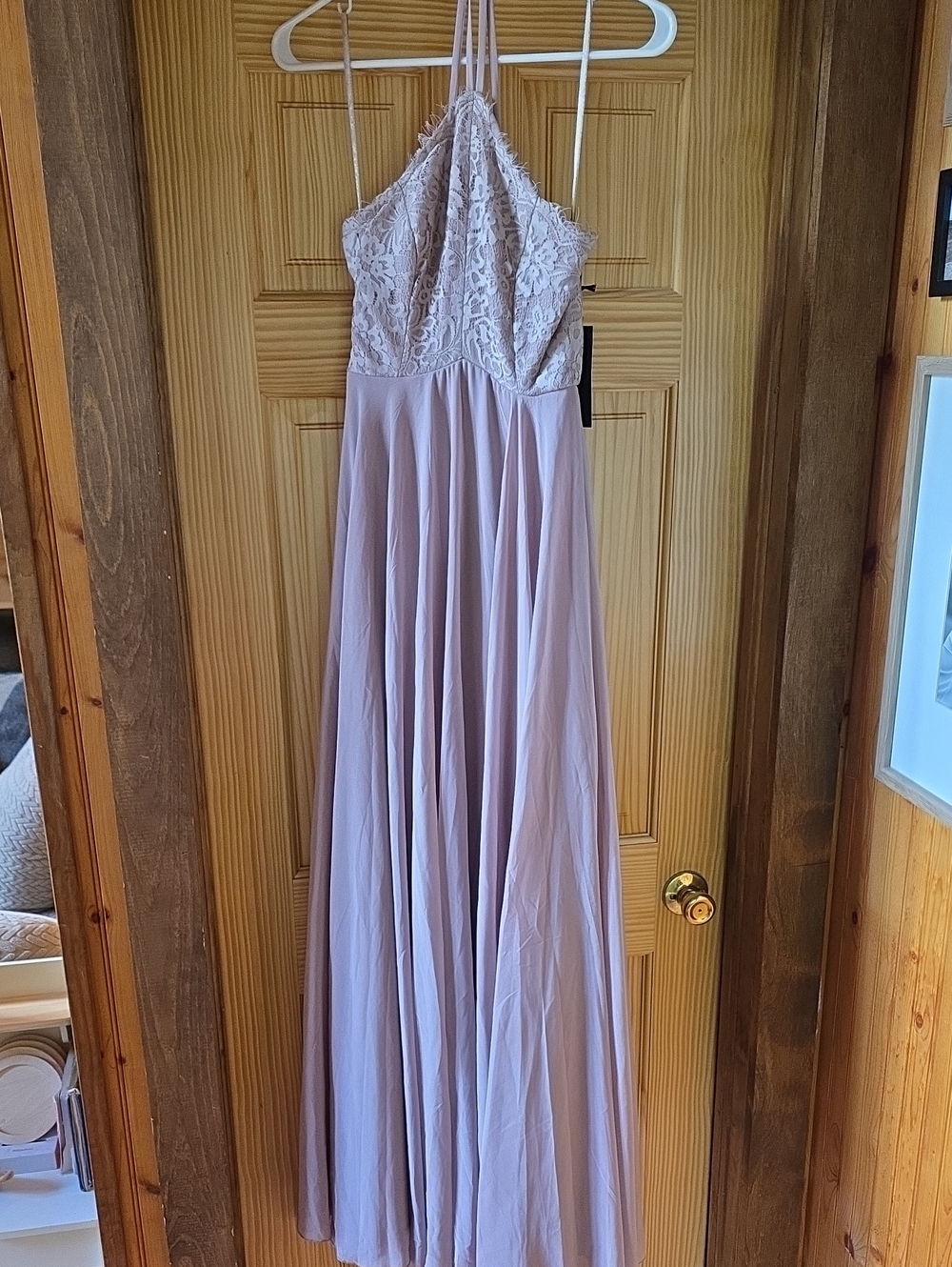Lulu's Lavender Lace Halter Dress NWT